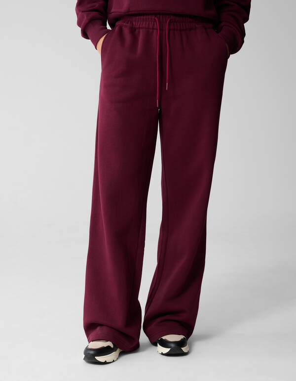 Wide Leg Jogger Pants Dunkelrot SHOEBY WOMEN