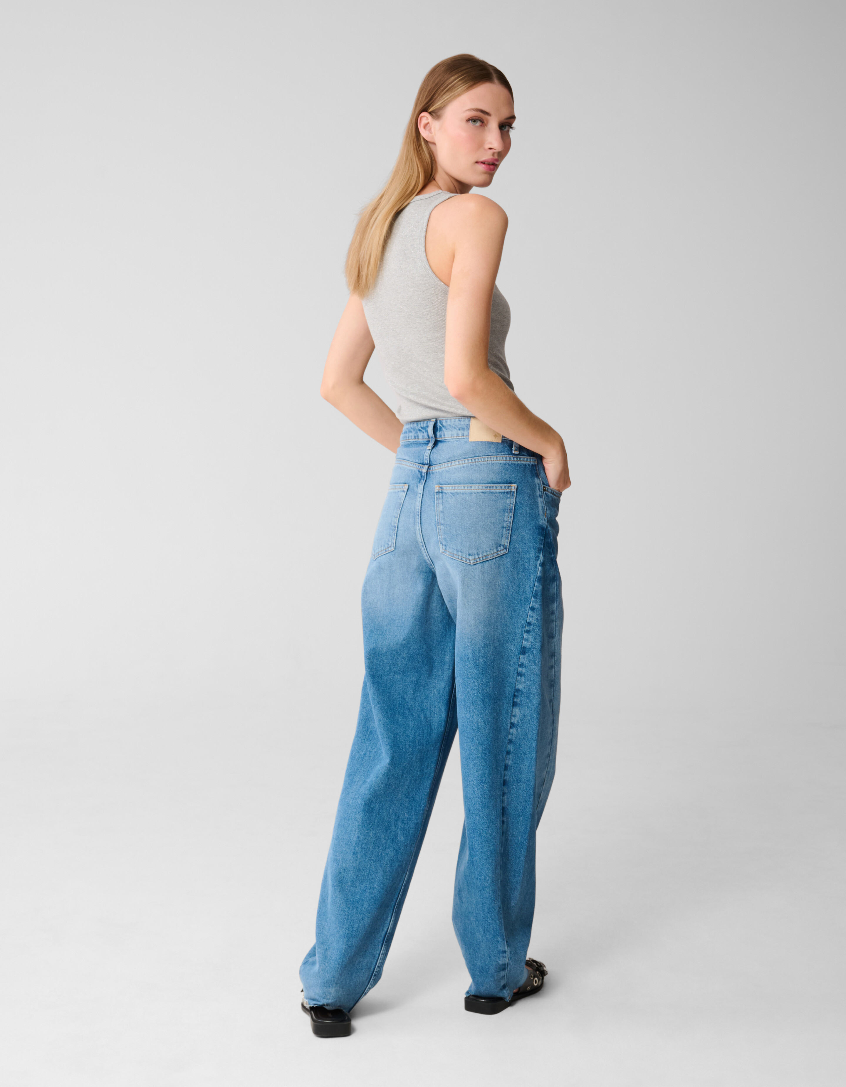 Lurex Shoeby Logo Tanktop Silber SHOEBY WOMEN