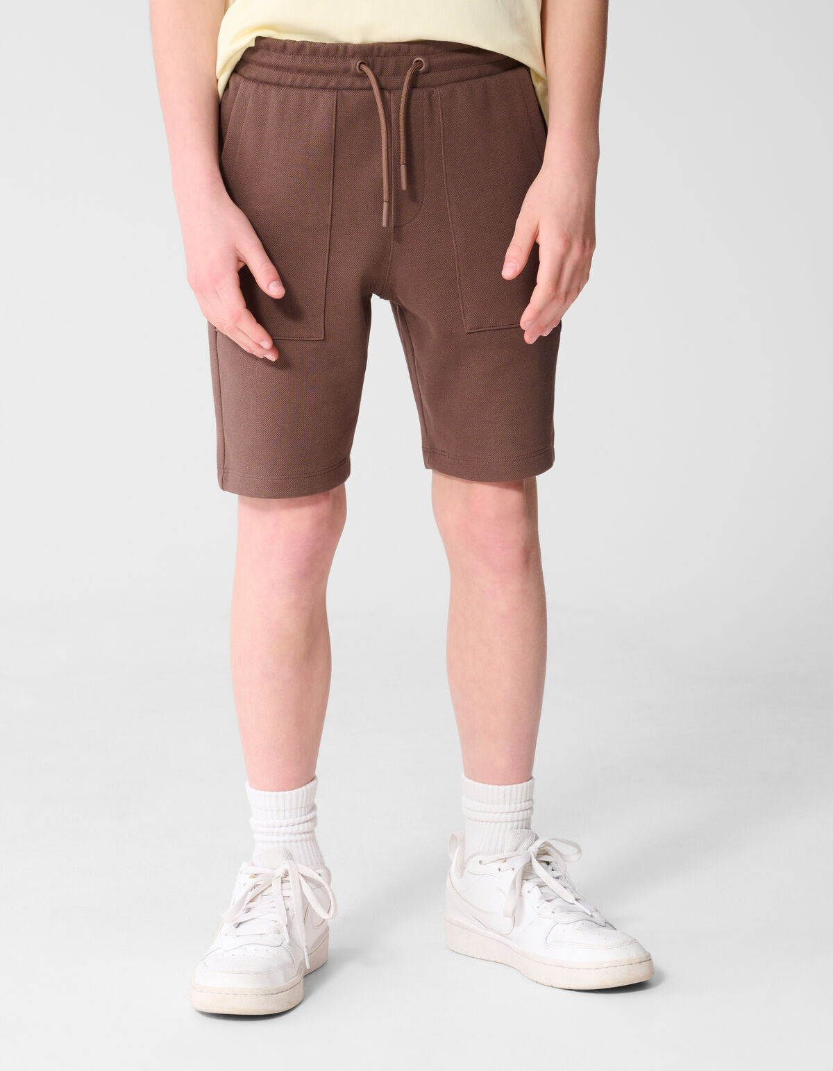 Piqu&eacute;-Short Dunkelbraun SHOEBY BOYS