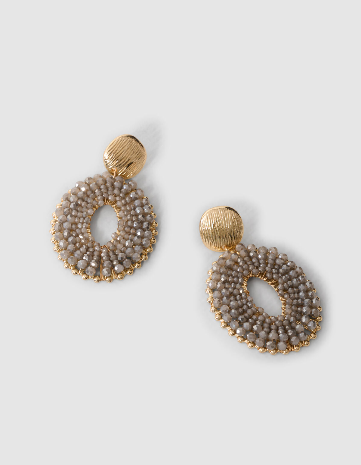 Beaded Ohrringe Beige/Gold SHOEBY ACCESSOIRES