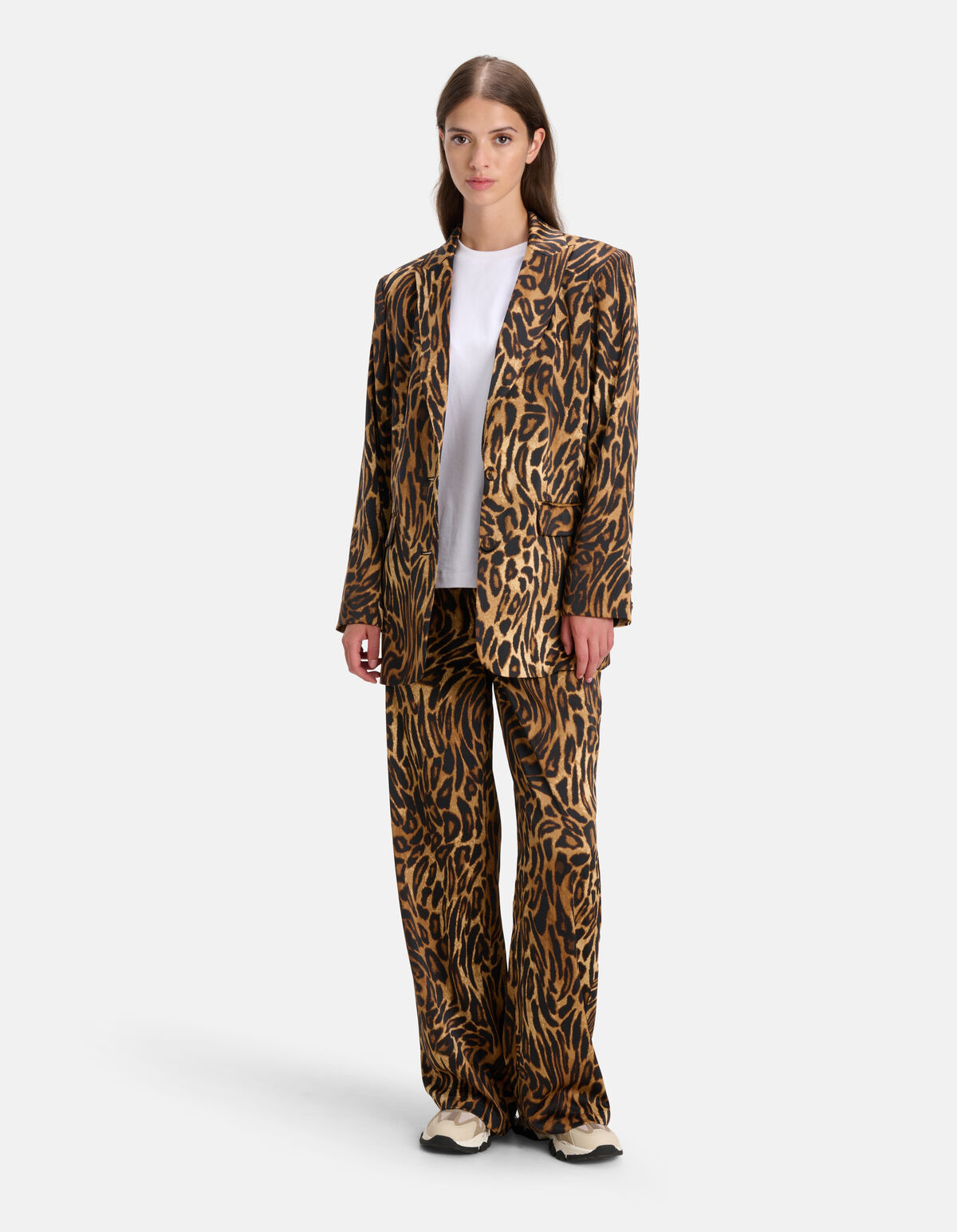 Leopard Satin Blazer SHOEBY WOMEN