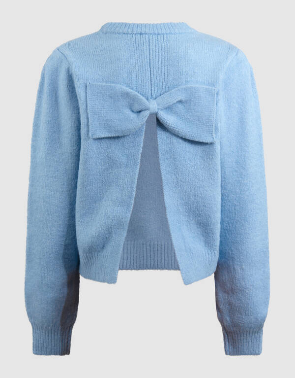 Open Back Strik Pullover Hellblau SHOEBY GIRLS