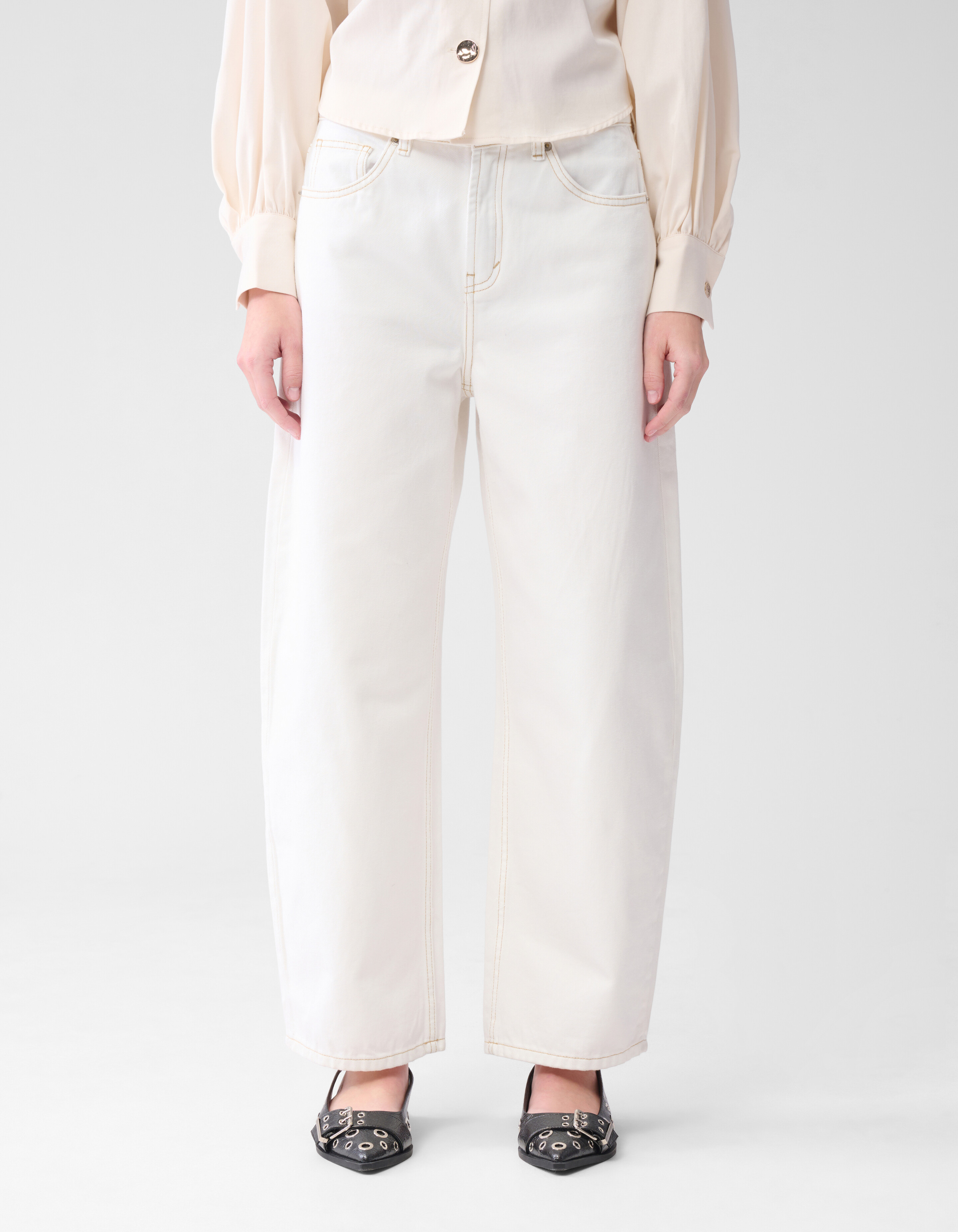 Barrel Fit Jeans Off White von Lonneke SHOEBY WOMEN