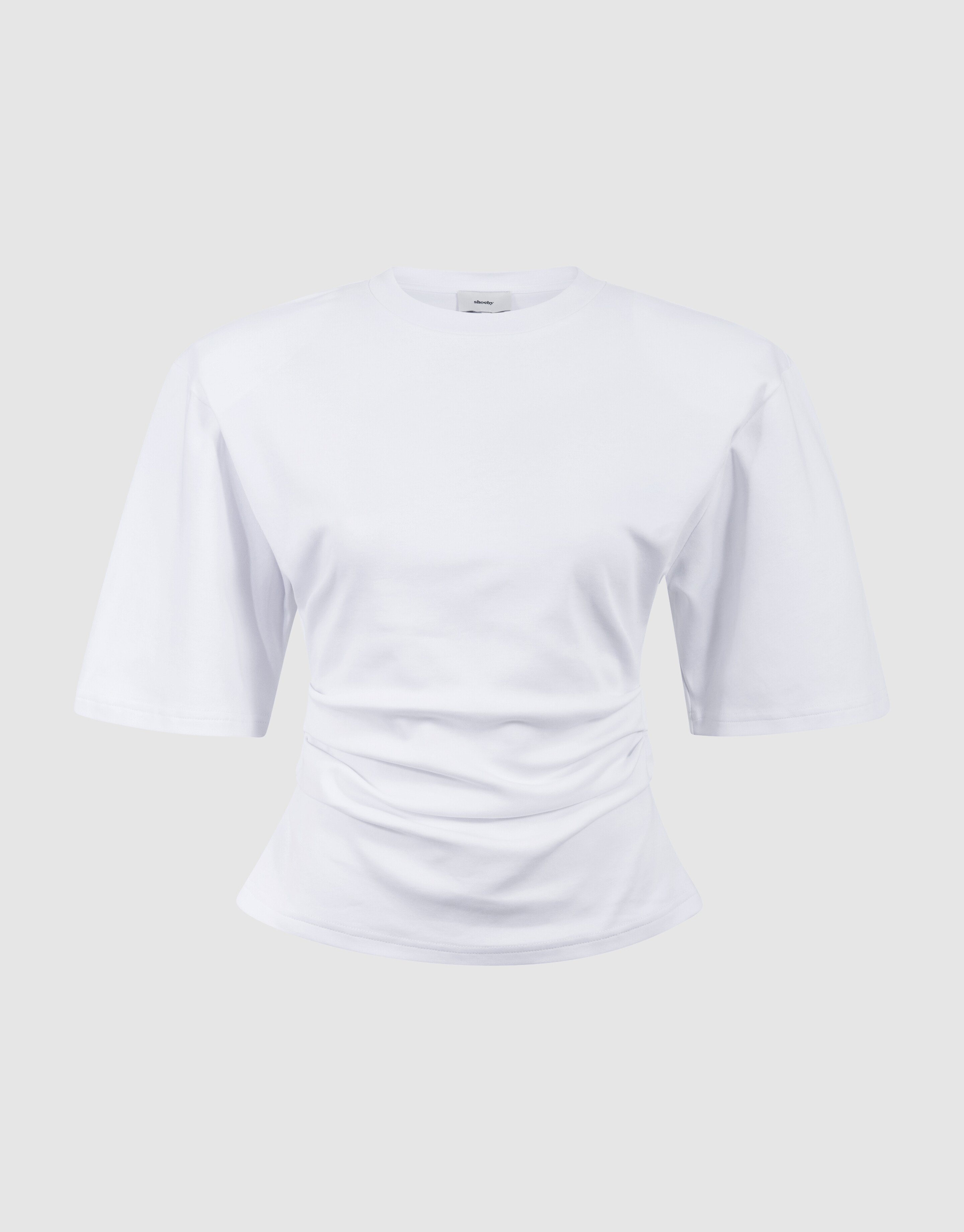 Tailliertes T-Shirt Wei&szlig; SHOEBY WOMEN
