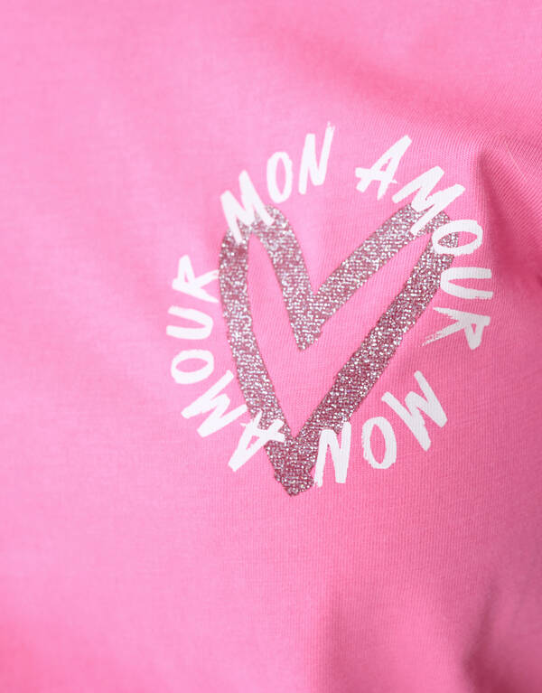 Mon Amour Artwork T-Shirt Rosa SHOEBY GIRLS