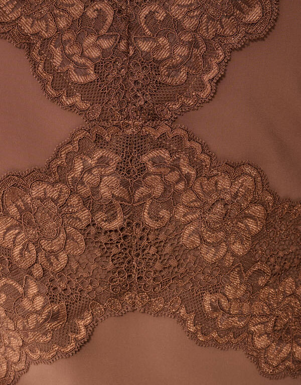 Spitzen-Singlet Top Braun SHOEBY WOMEN