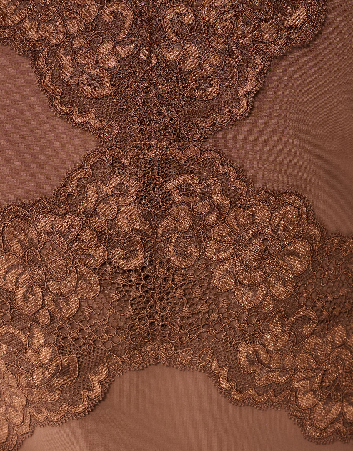 Spitzen-Singlet Top Braun SHOEBY WOMEN