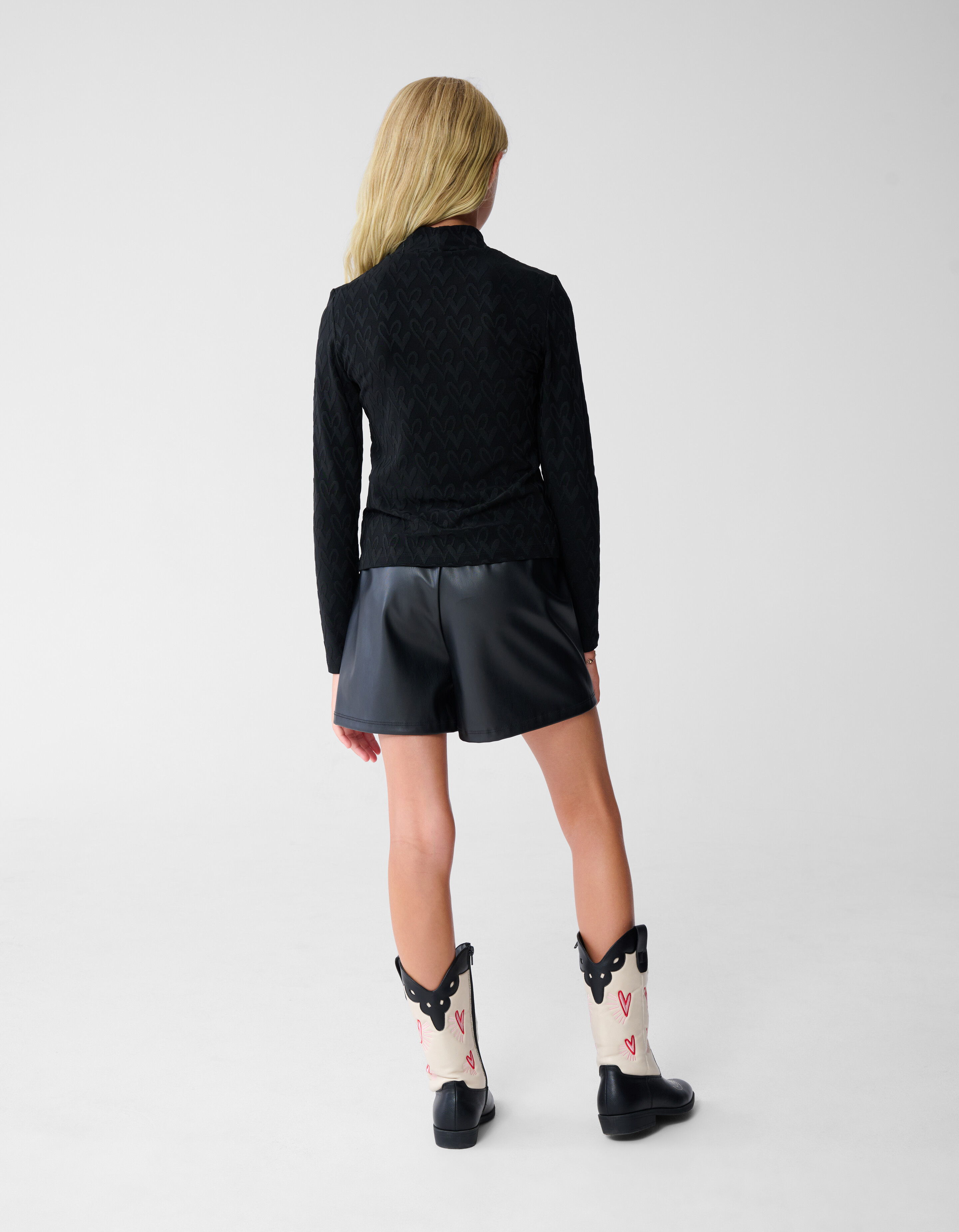 All-Over Herz Oberteil Schwarz SHOEBY GIRLS