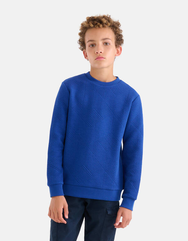 Struktur Pullover Blau SHOEBY BOYS
