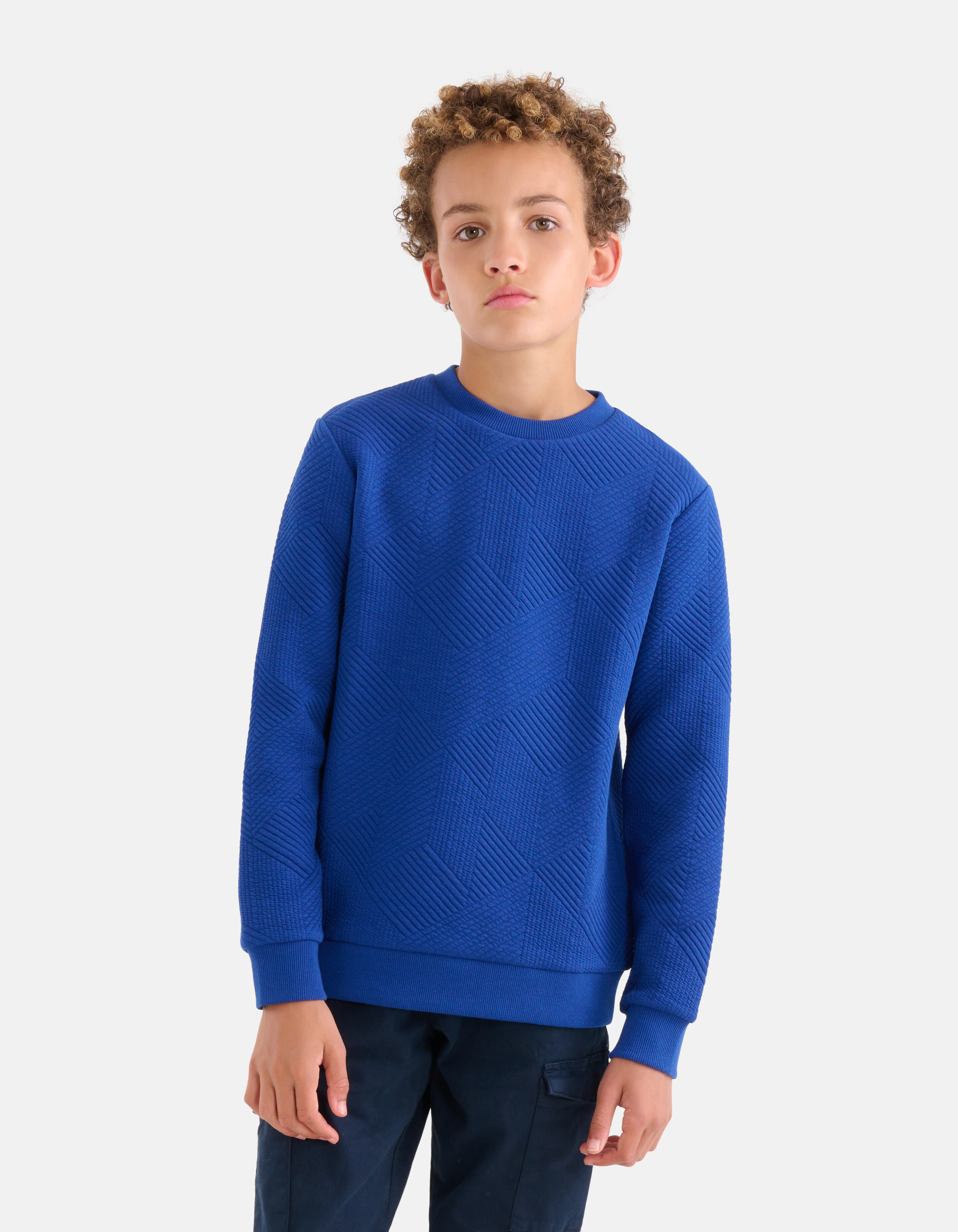 Struktur Pullover Blau SHOEBY BOYS