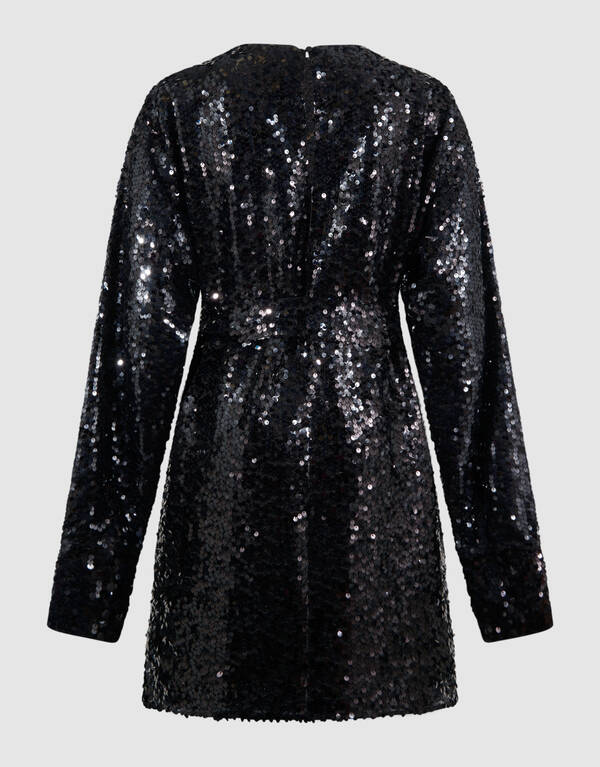 Sequin Mini Dress Black SHOEBY WOMEN