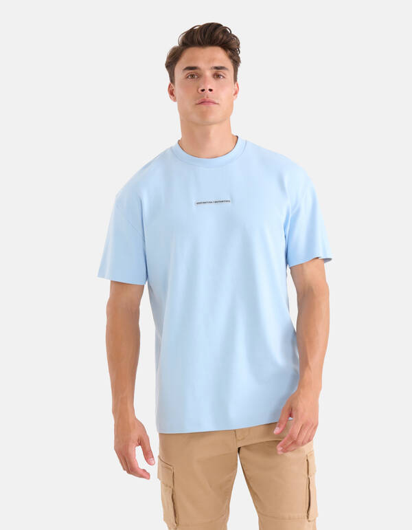 Abzeichen-T-Shirt Hellblau SHOEBY MEN