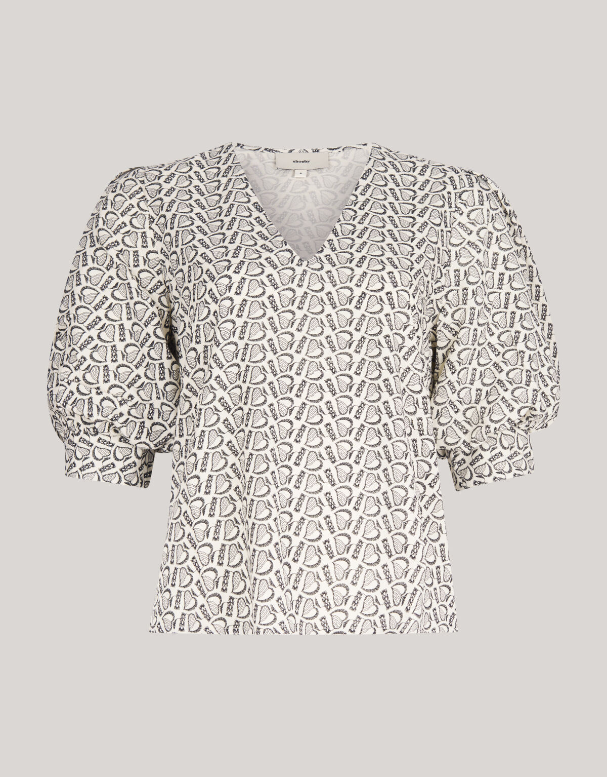 Bedrucktes Herz-Top Wit SHOEBY WOMEN