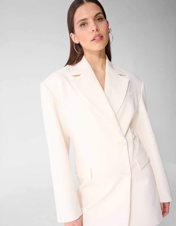 Blazer Mini Kleid Gebrochen Wei&szlig; SHOEBY WOMEN