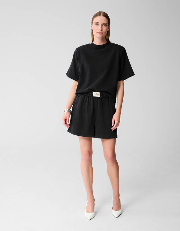 Gewaschene Sweat-Shorts Dunkelgrau SHOEBY WOMEN