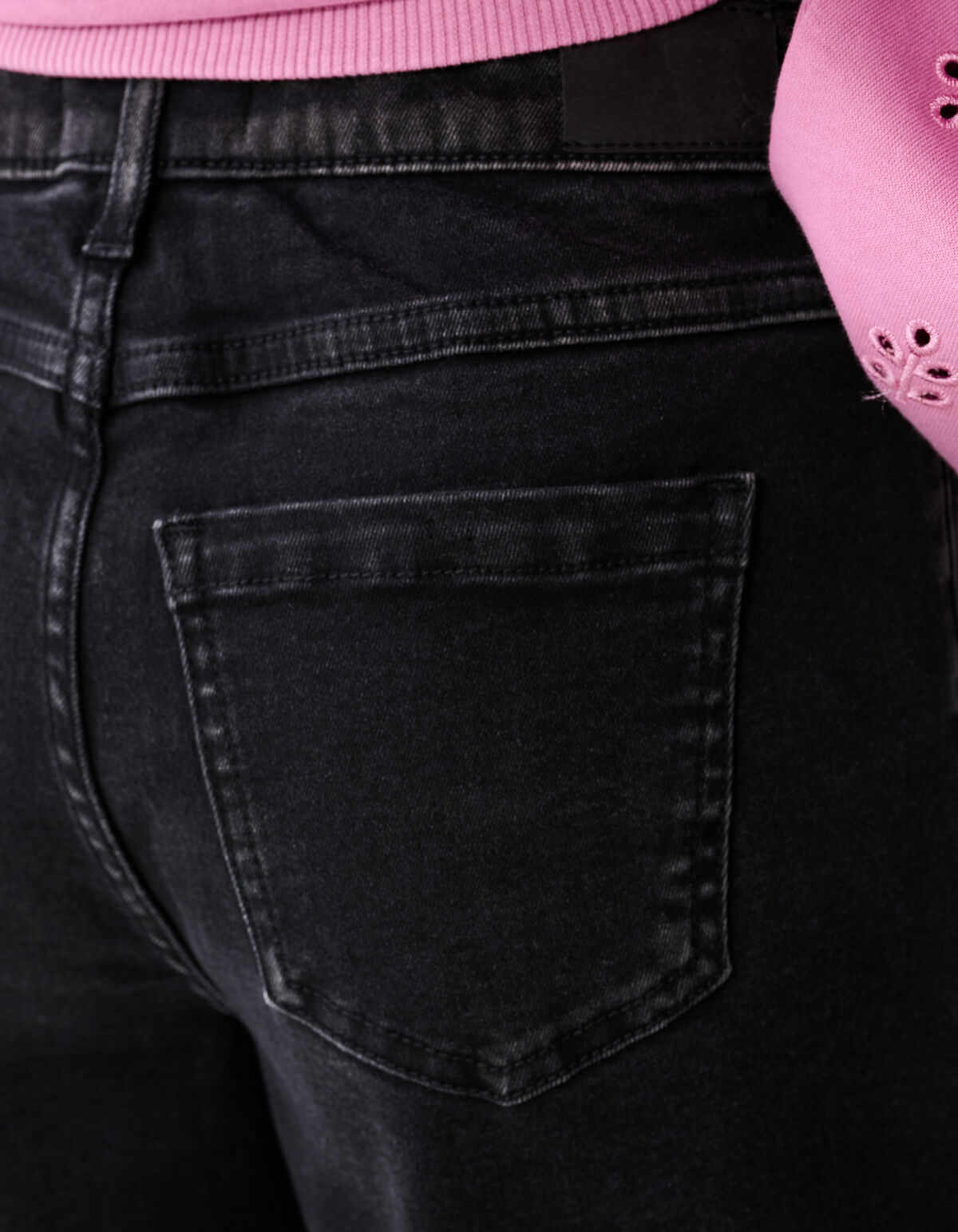 Shiny Heart Gerade Passform Jeans Schwarz SHOEBY GIRLS