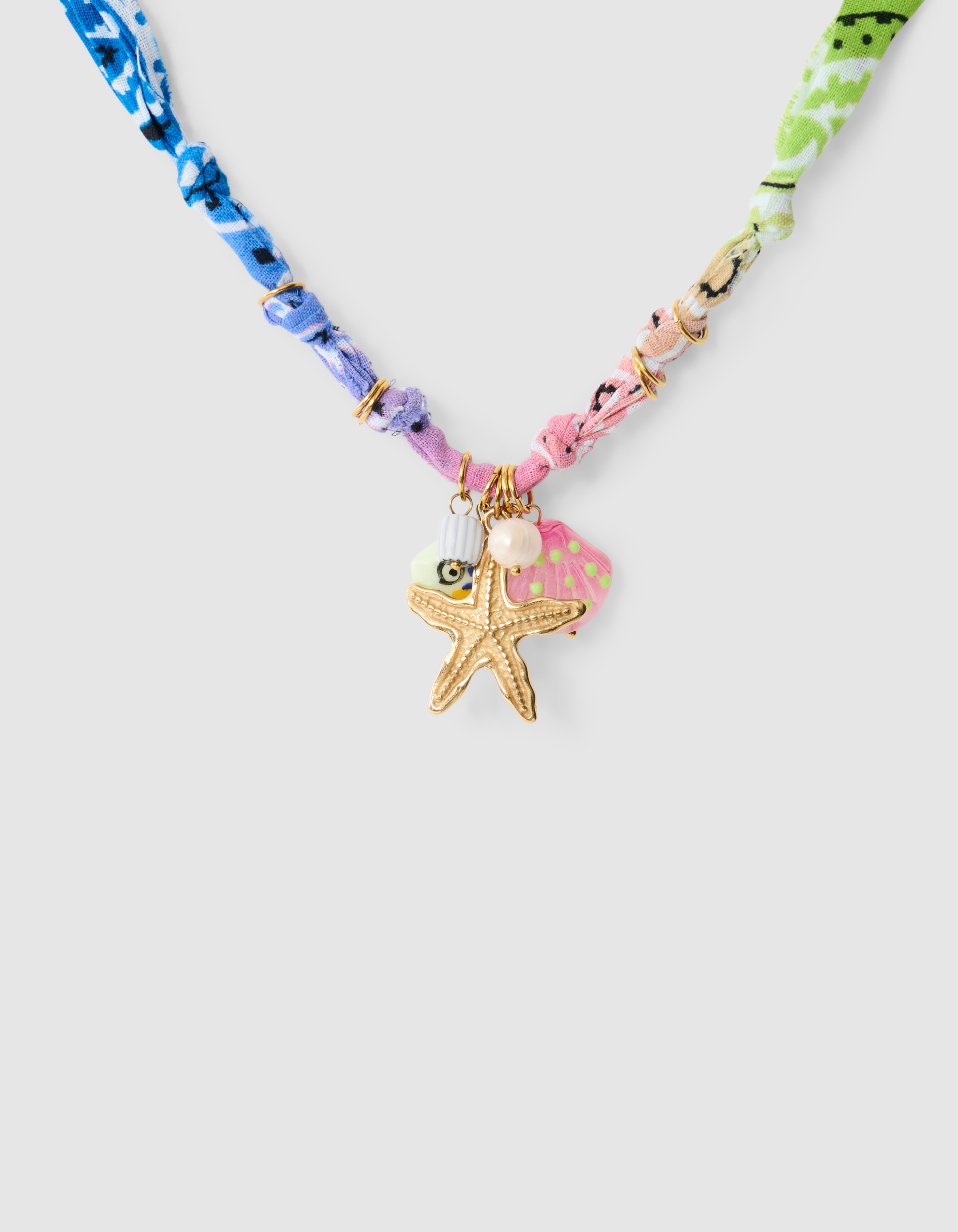 Bandana Charm Halskette Blau SHOEBY ACCESSOIRES