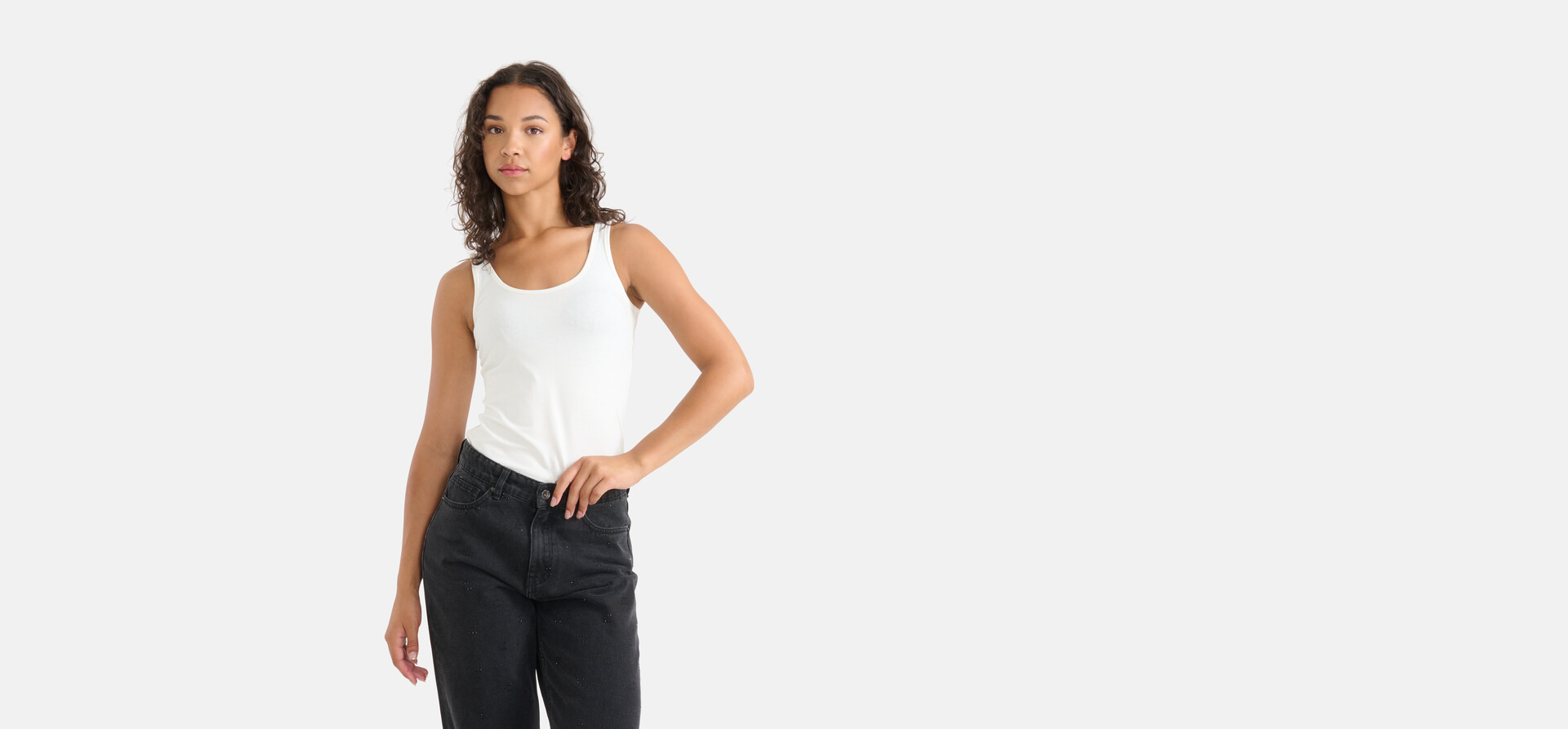 Basic Top Offwhite Eksept