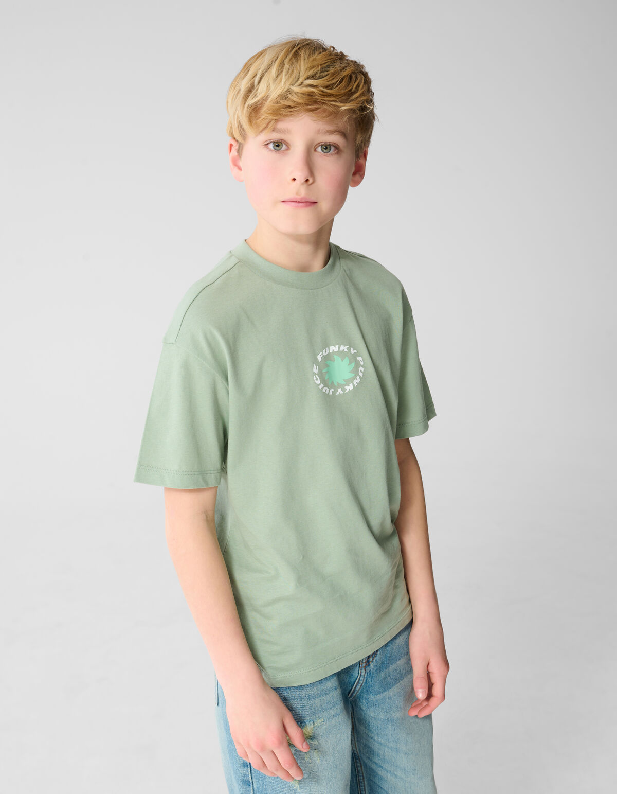 Funky Artwork T-Shirt Gr&uuml;n SHOEBY BOYS