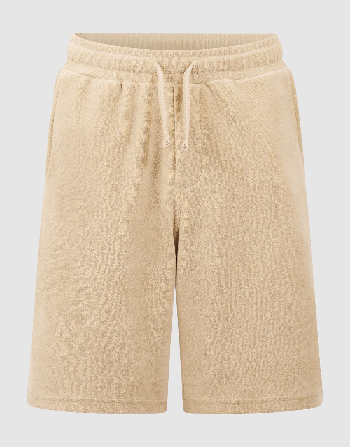 Frottee Relaxed Fit Shorts Beige SHOEBY BOYS