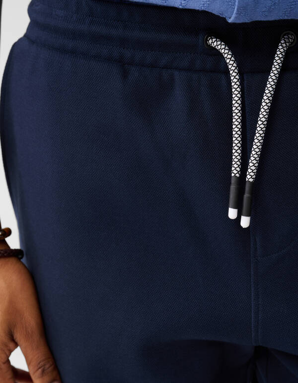 Piqu&eacute;-Logo-Short Dunkelblau SHOEBY MEN