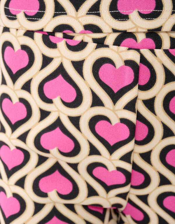 Printed Double Heart Flared Legging Pink SHOEBY GIRLS