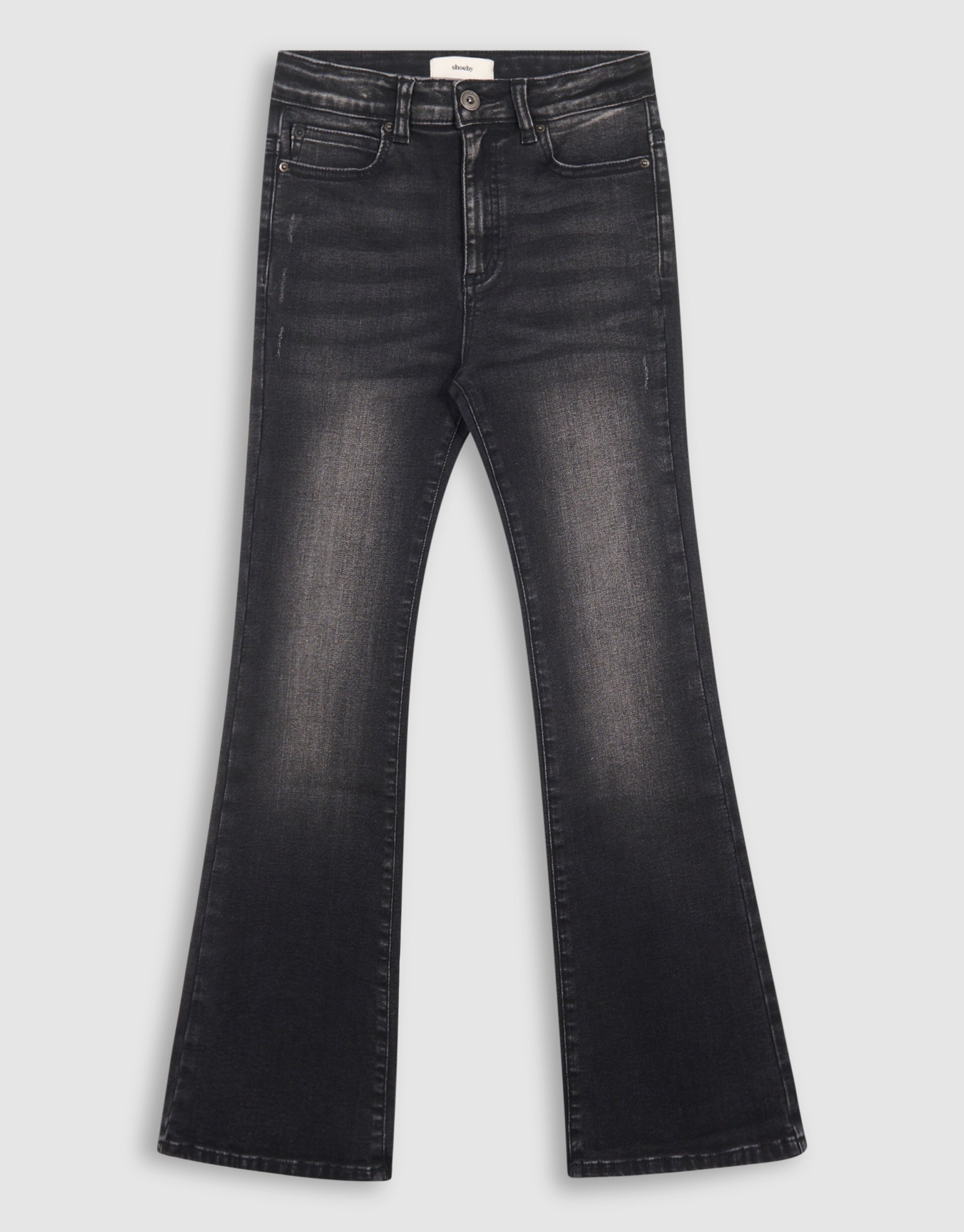 Flared Denim Jeans Schwarz SHOEBY GIRLS