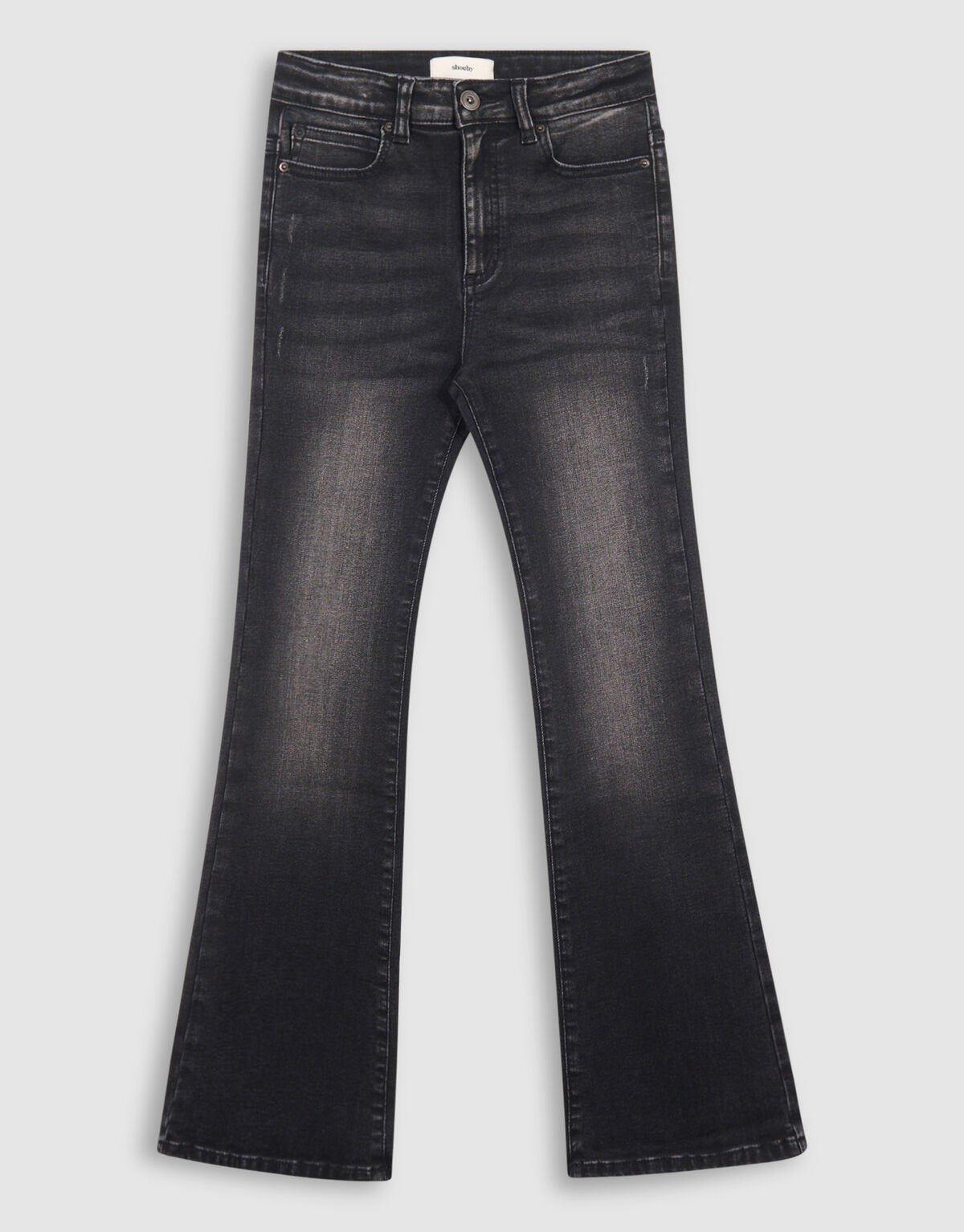 Flared Denim Jeans Schwarz SHOEBY GIRLS
