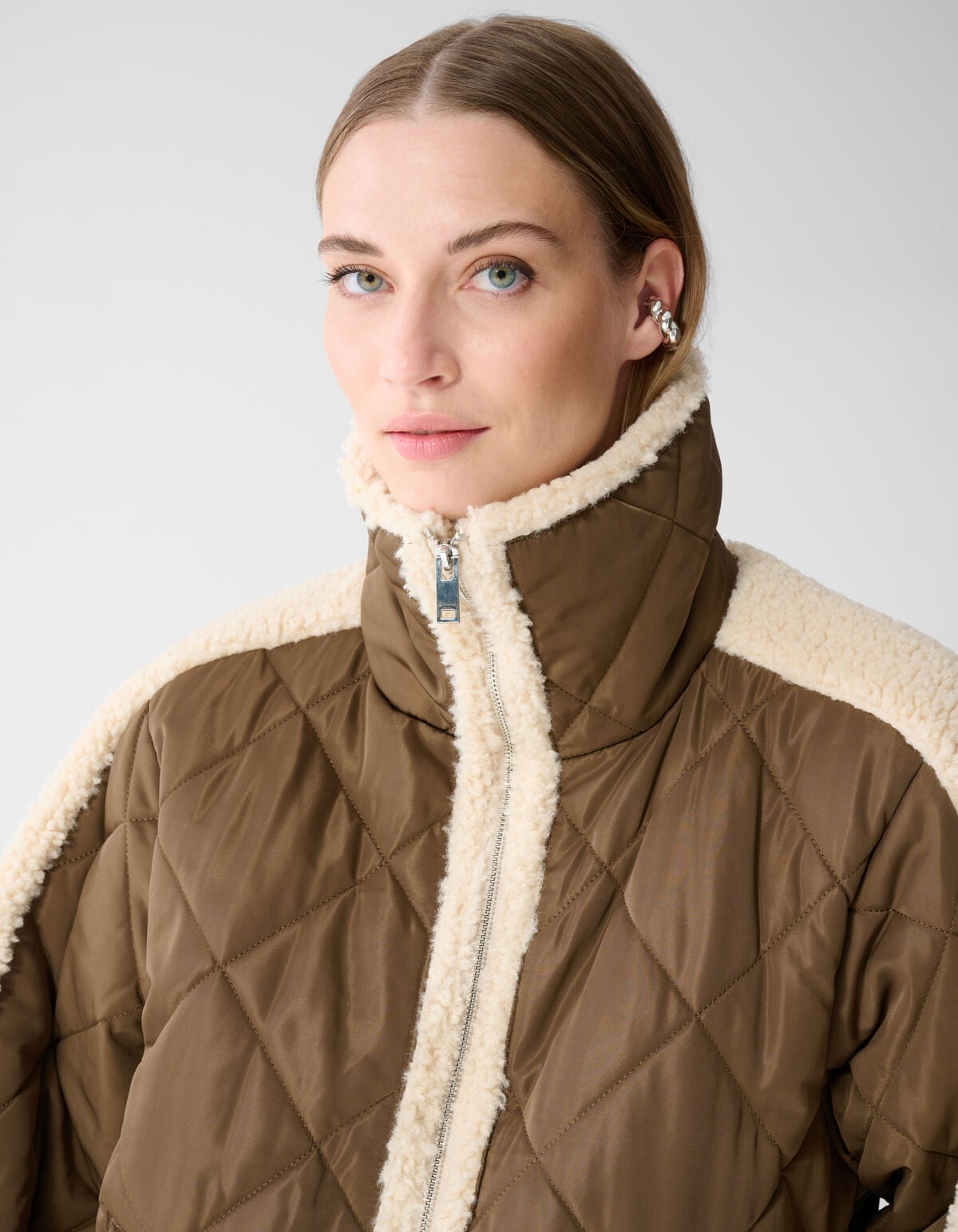 Weiche wattierte Jacke Braun/Beige SHOEBY WOMEN