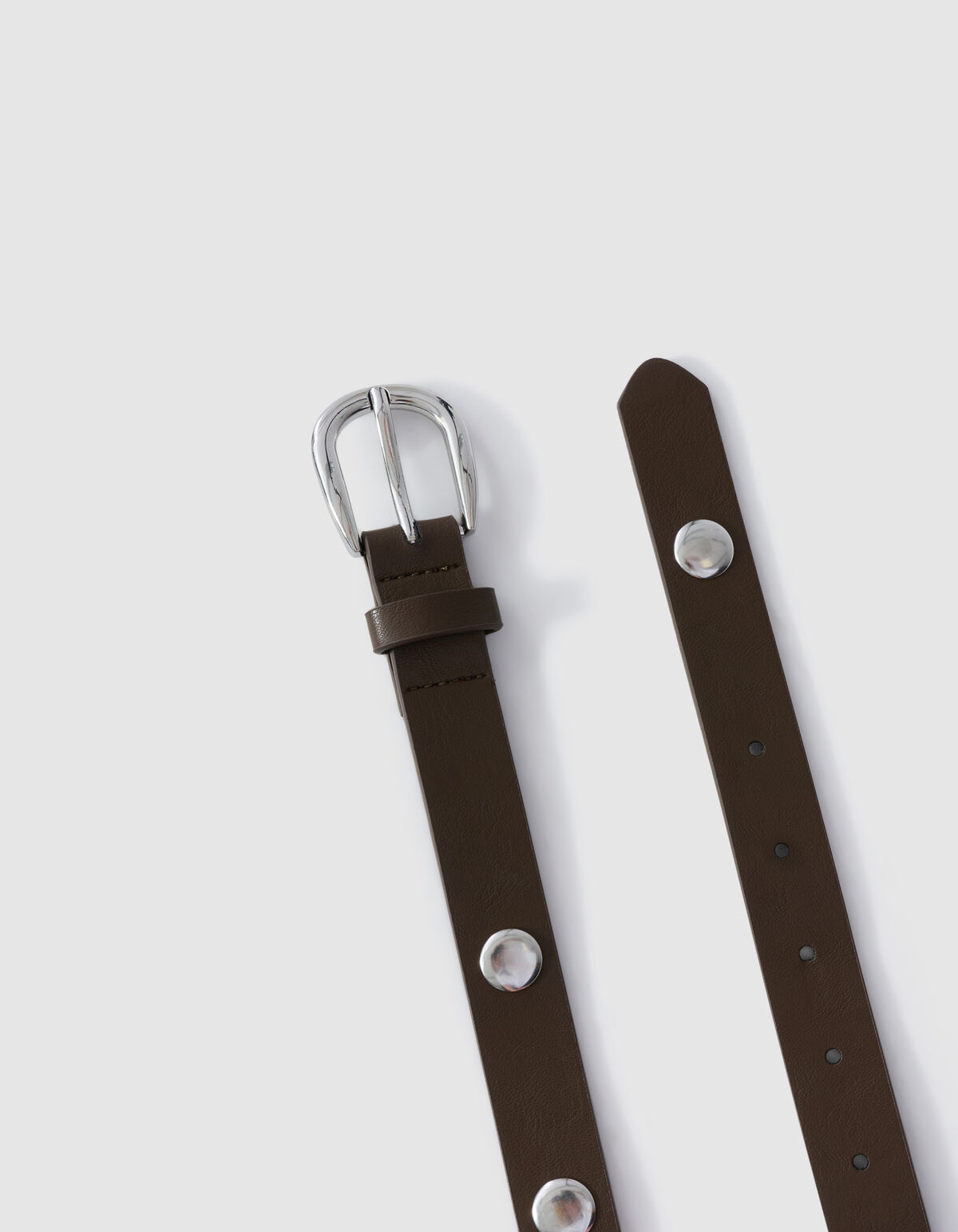 Nieten G&uuml;rtel Dunkelbraun SHOEBY ACCESSOIRES