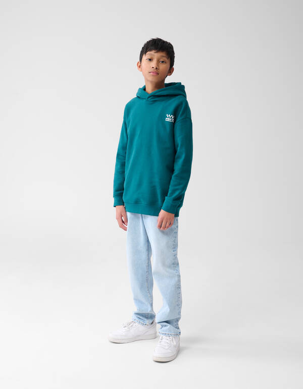 Basic Text Hoodie Dunkelgrün SHOEBY BOYS