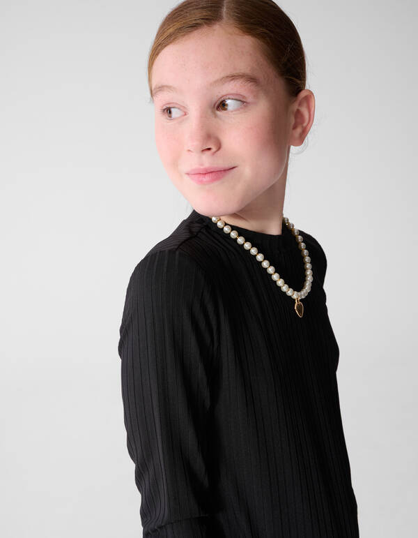 Rib Top Schwarz SHOEBY GIRLS