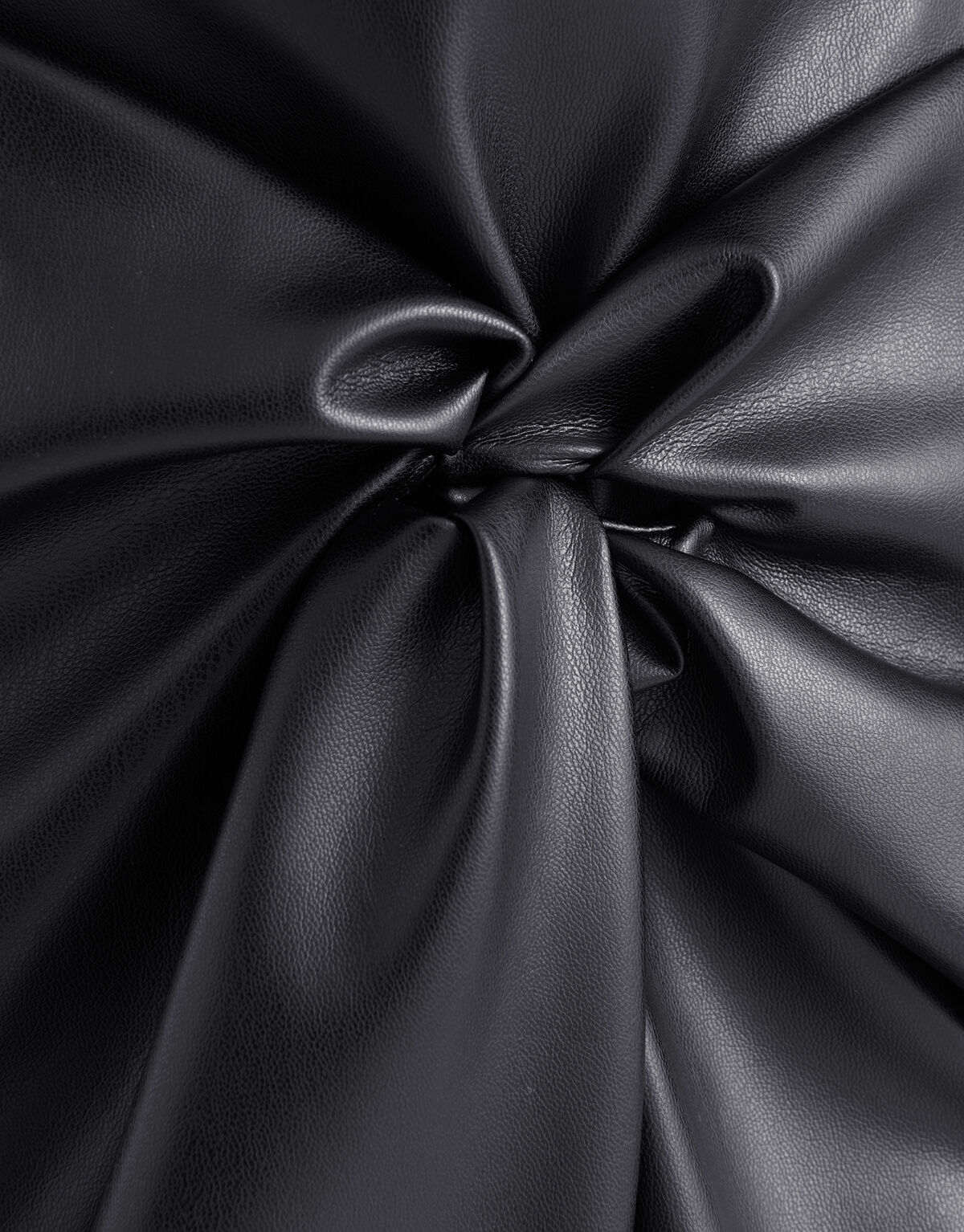 Veganes Leder-Knotenkleid Schwarz SHOEBY WOMEN