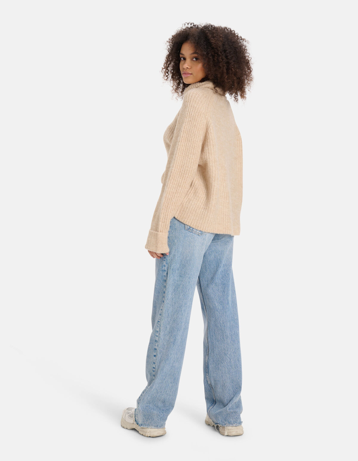 Grob gestrickter Pullover Beige SHOEBY WOMEN