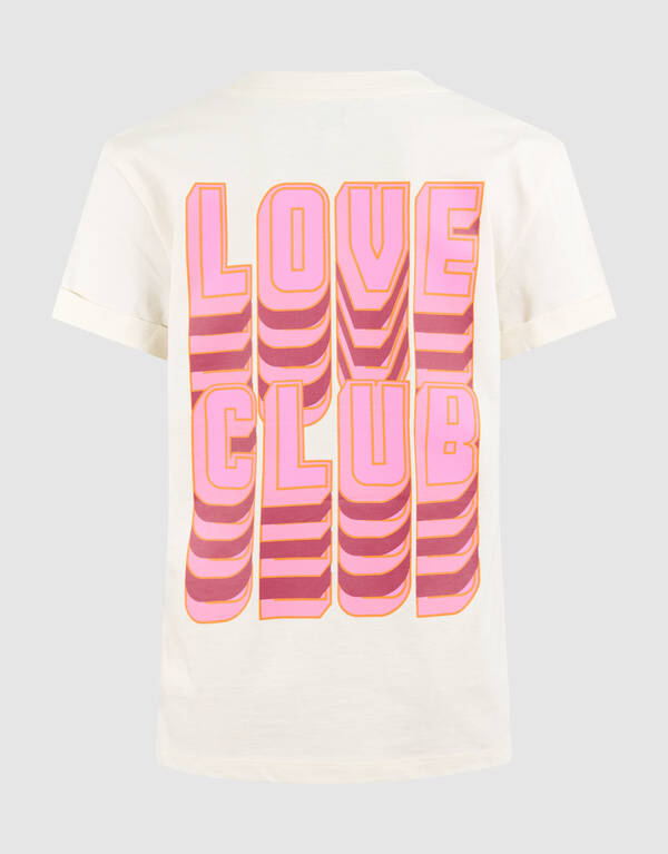 Love Club Artwork T-shirt Off Weiß SHOEBY GIRLS