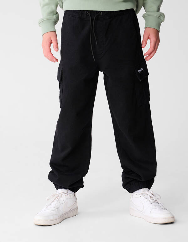 Loose Fit Cargo Hose Dunkelgrau SHOEBY BOYS