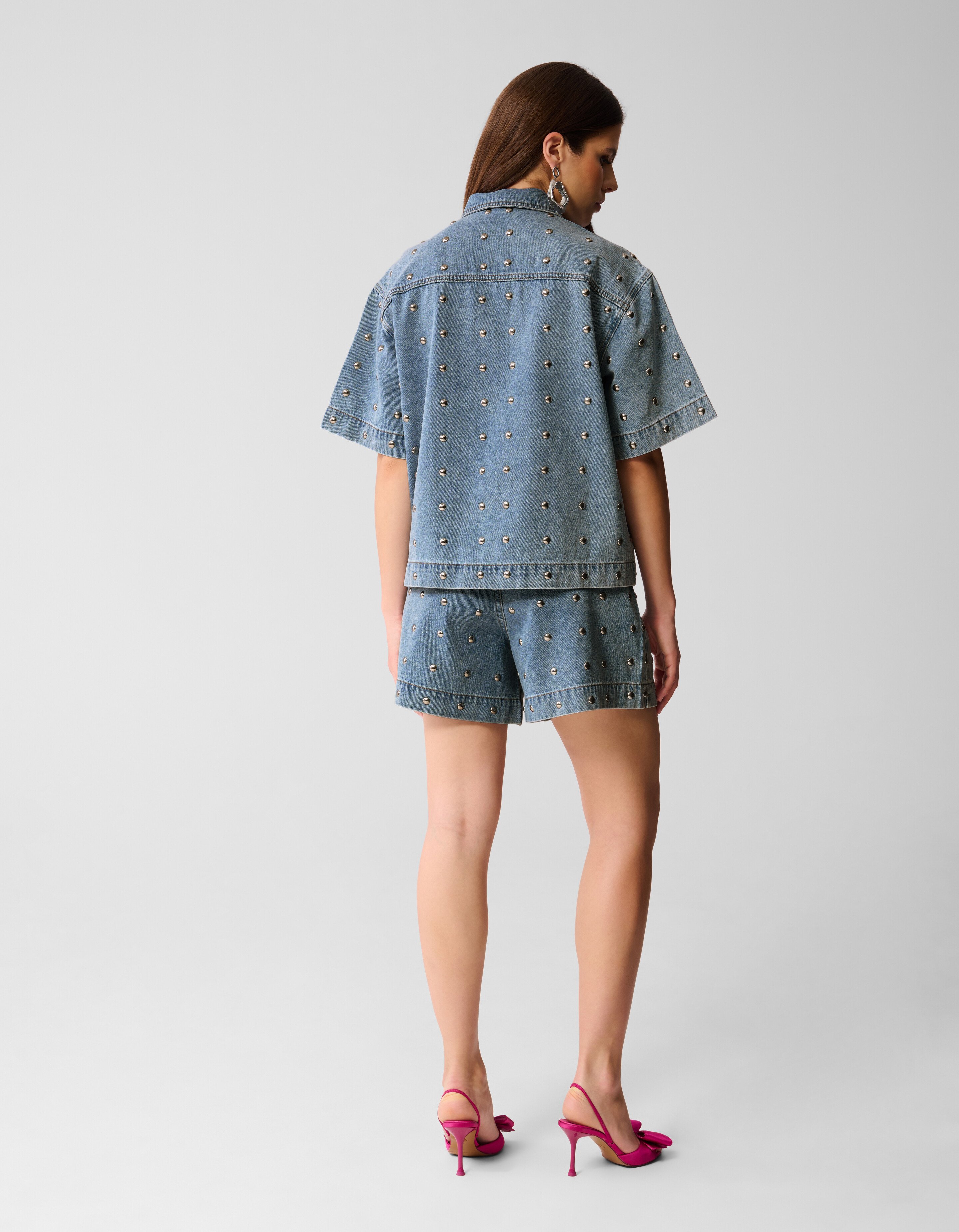 Übergroße Nietenbluse Mediumstone By Lizzy SHOEBY WOMEN