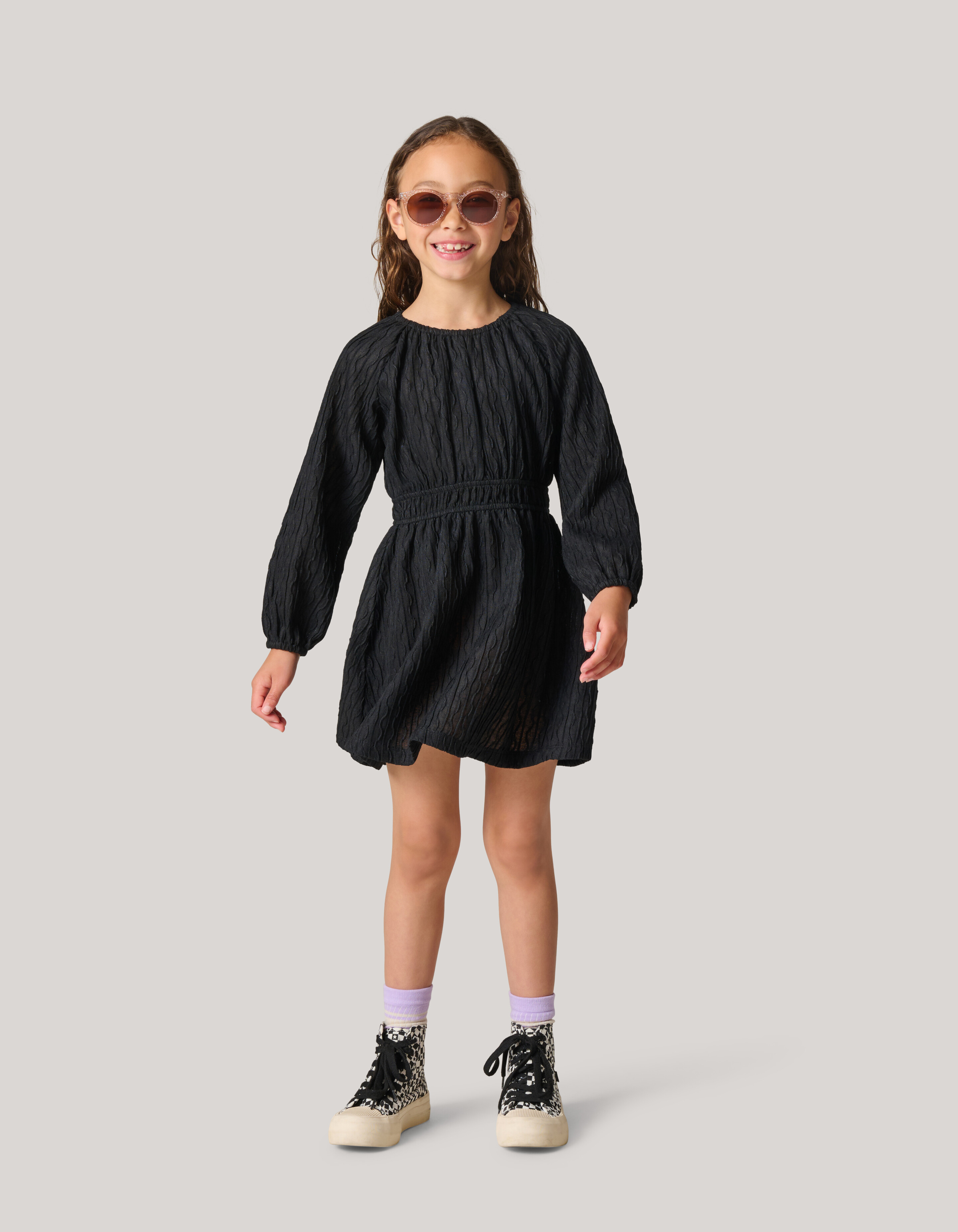 Struktur Kleid Schwarz SHOEBY GIRLS