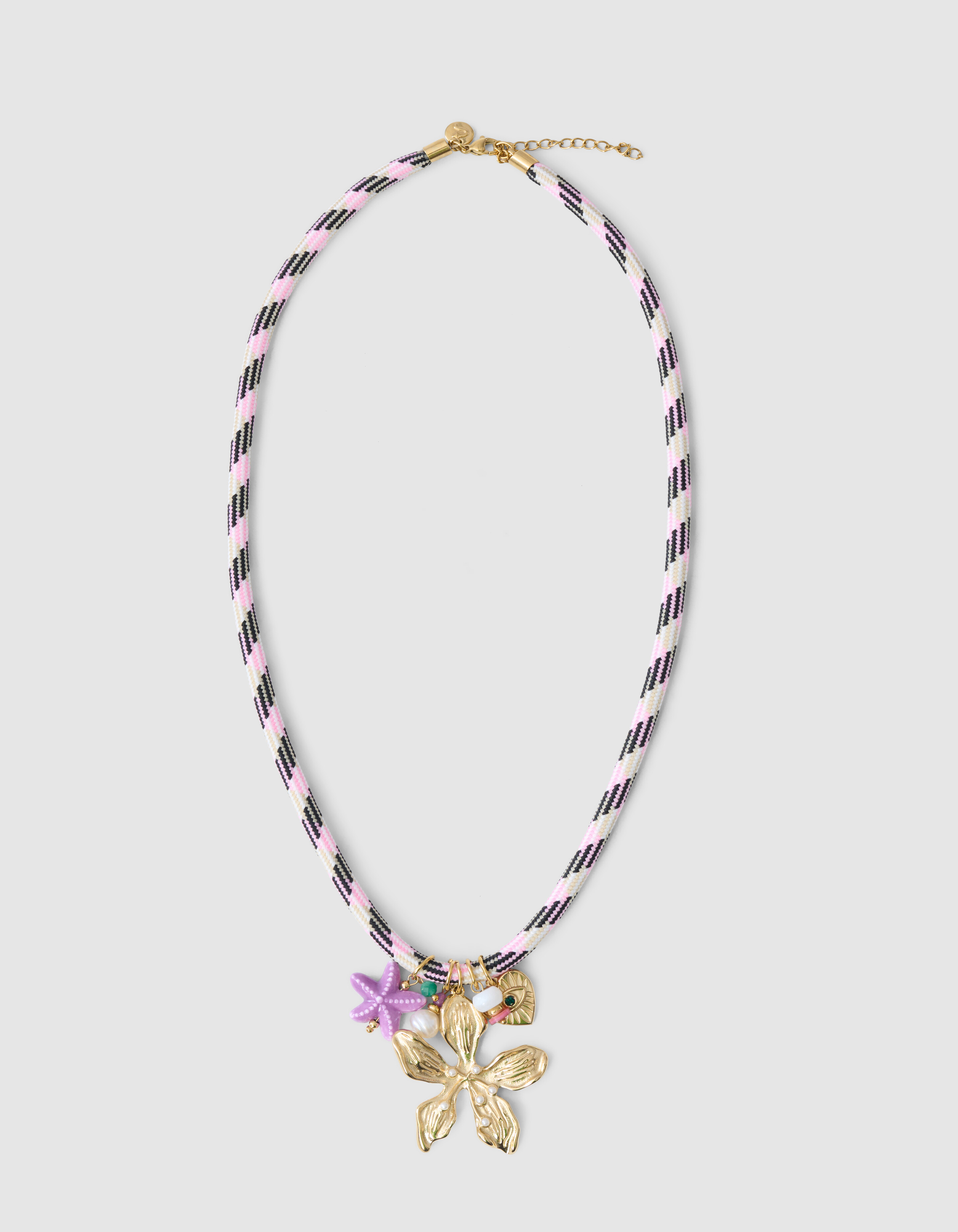 Blumenhalskette Rosa SHOEBY ACCESSOIRES