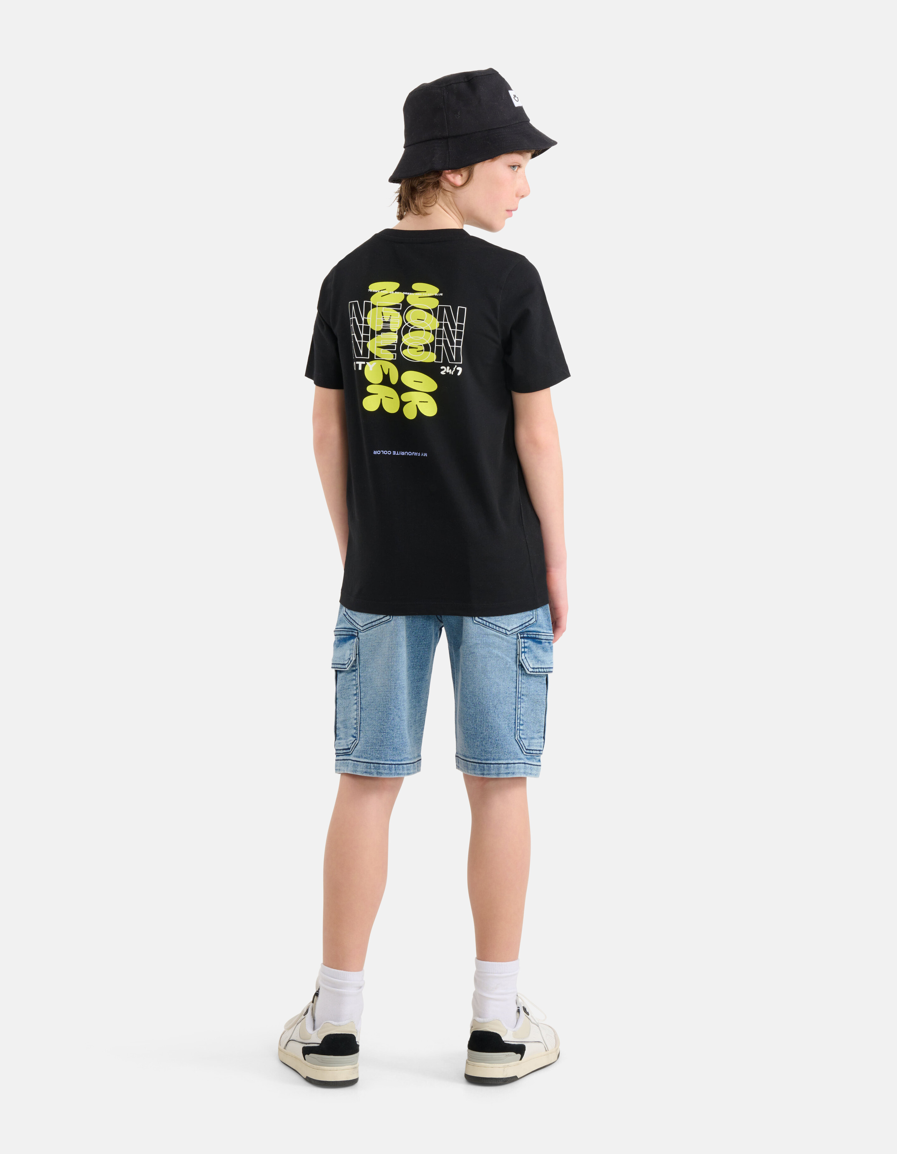 Neon Artwork T-shirt Schwarz SHOEBY BOYS