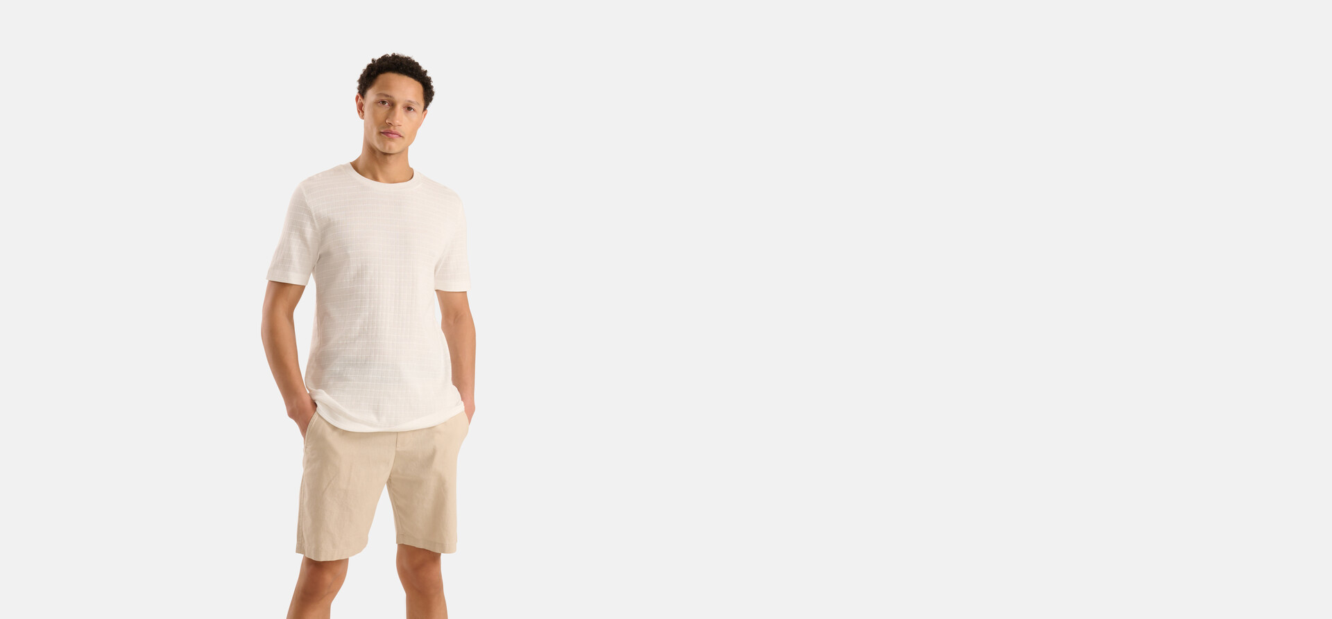 Struktur T-Shirt Weiß SHOEBY MEN