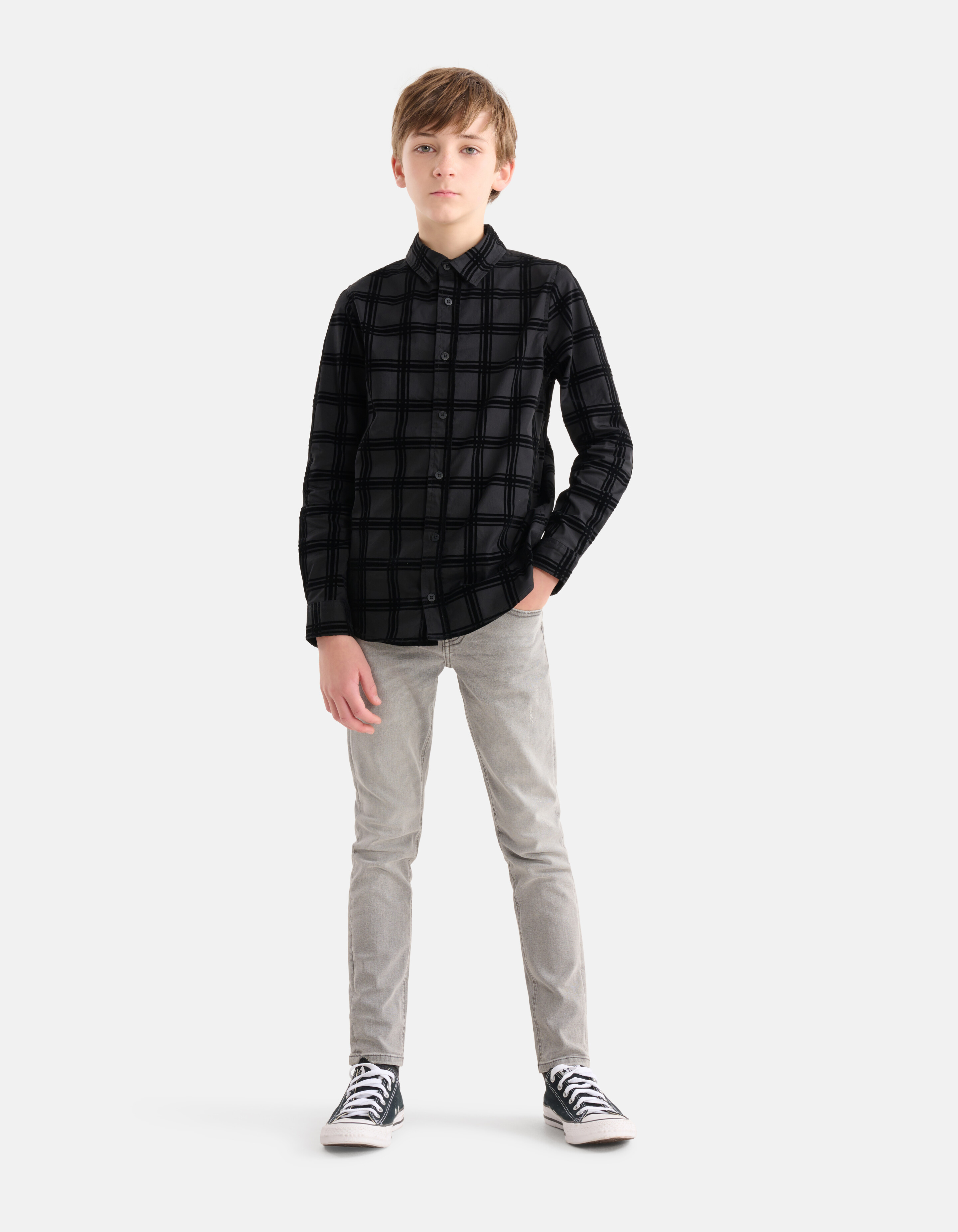 Flock Shirt Schwarz SHOEBY BOYS