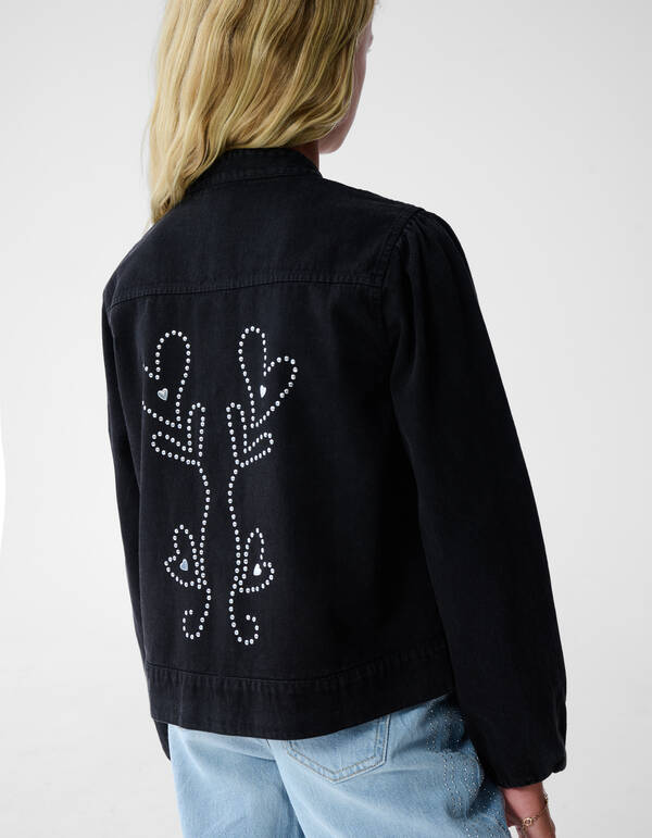 Rüschen-Ohrstecker Jack Dunkelgrau SHOEBY GIRLS