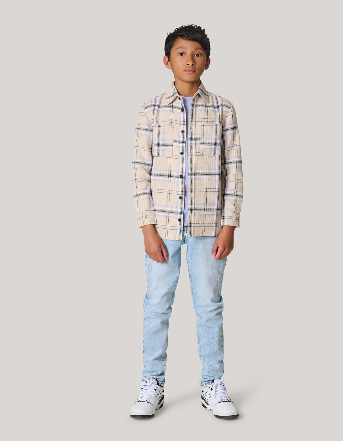 Strukturiertes Hemd Sand SHOEBY BOYS