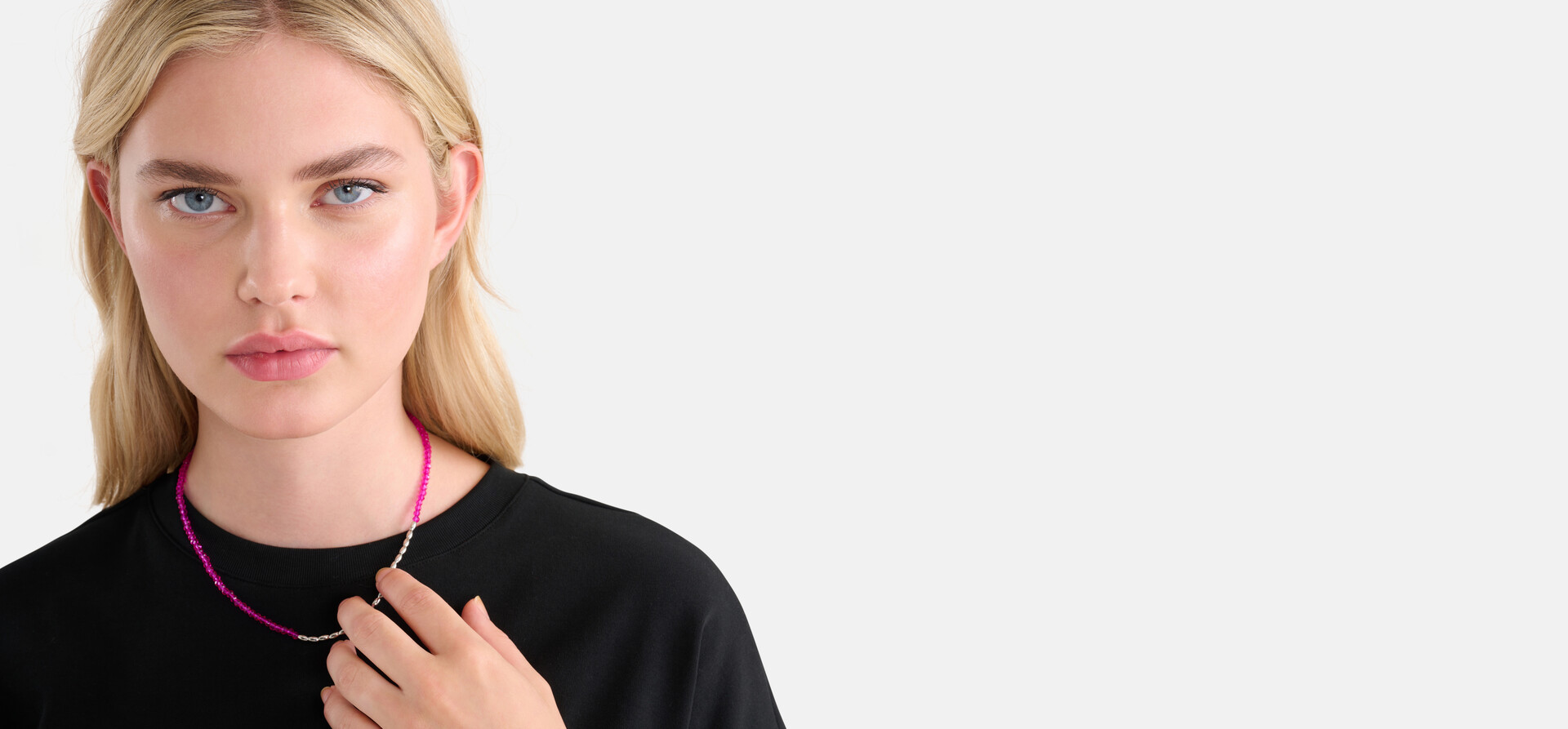 Beaded Ketting Roze SHOEBY ACCESSOIRES