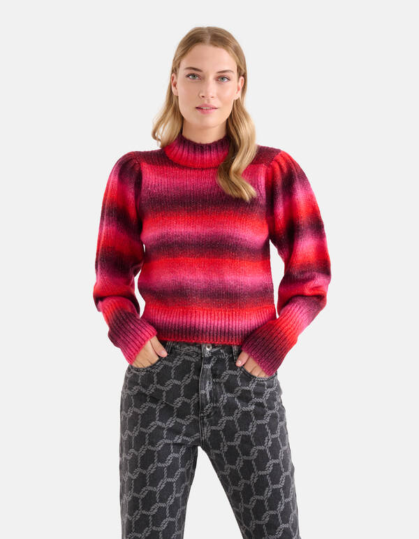 Space Dye Pullover Rot SHOEBY WOMEN