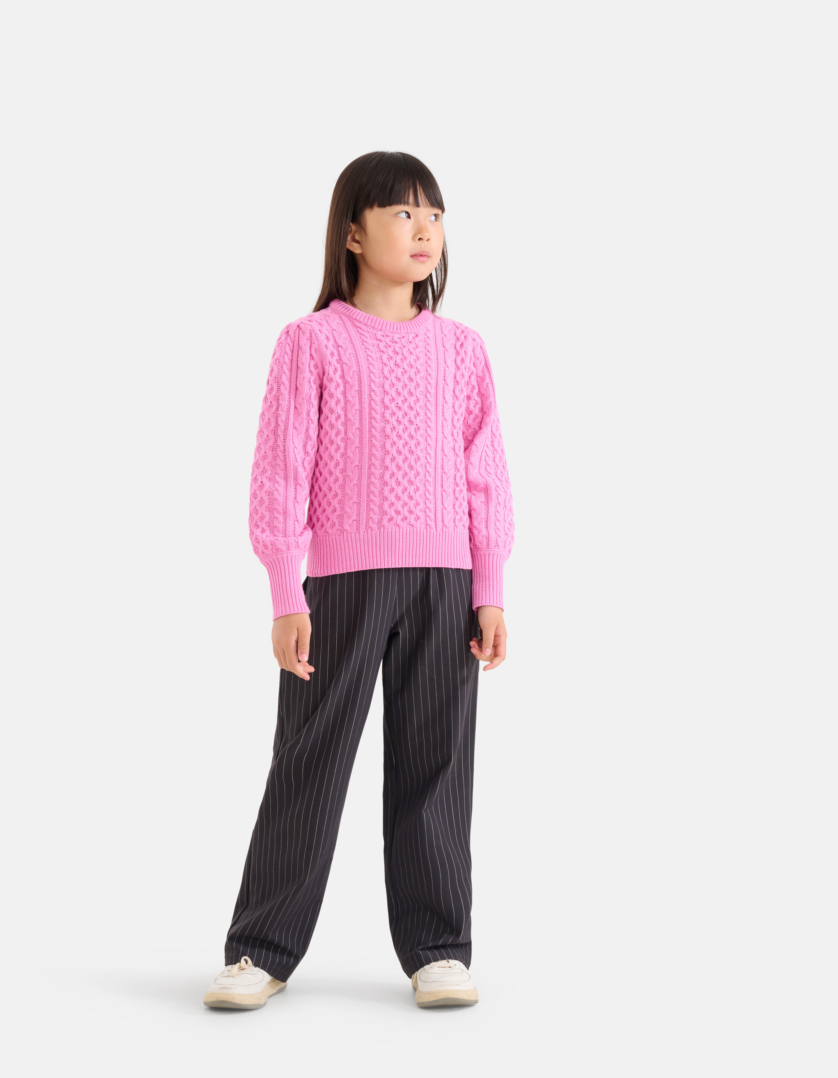 Strickpullover mit Zopfmuster Rosa SHOEBY GIRLS