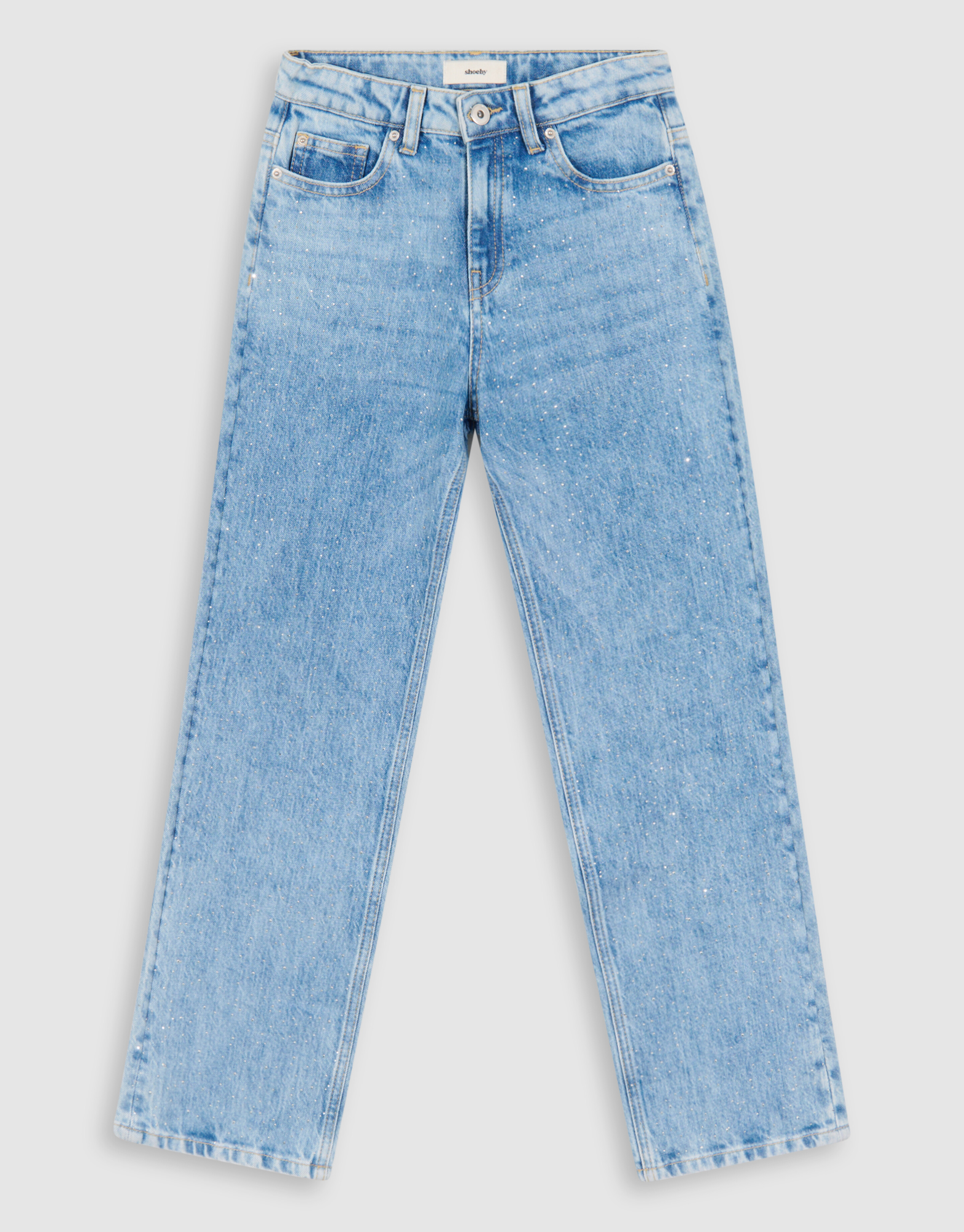 Strass Straight Fit Jeans Blau SHOEBY GIRLS