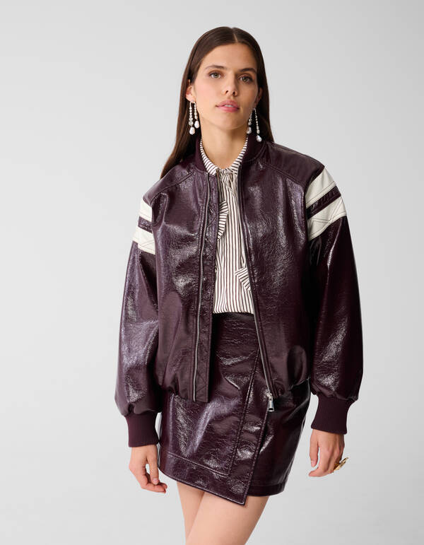 Sportliche Lakjacke Dunkelrot SHOEBY WOMEN