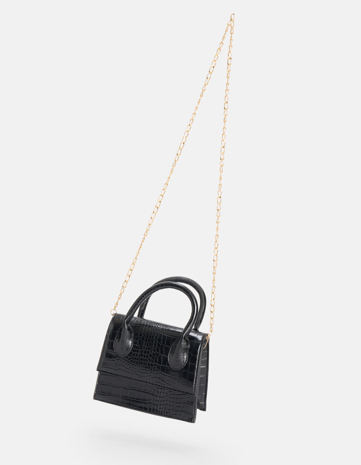 Tasche mit Krokodilmuster Schwarz SHOEBY ACCESSOIRES